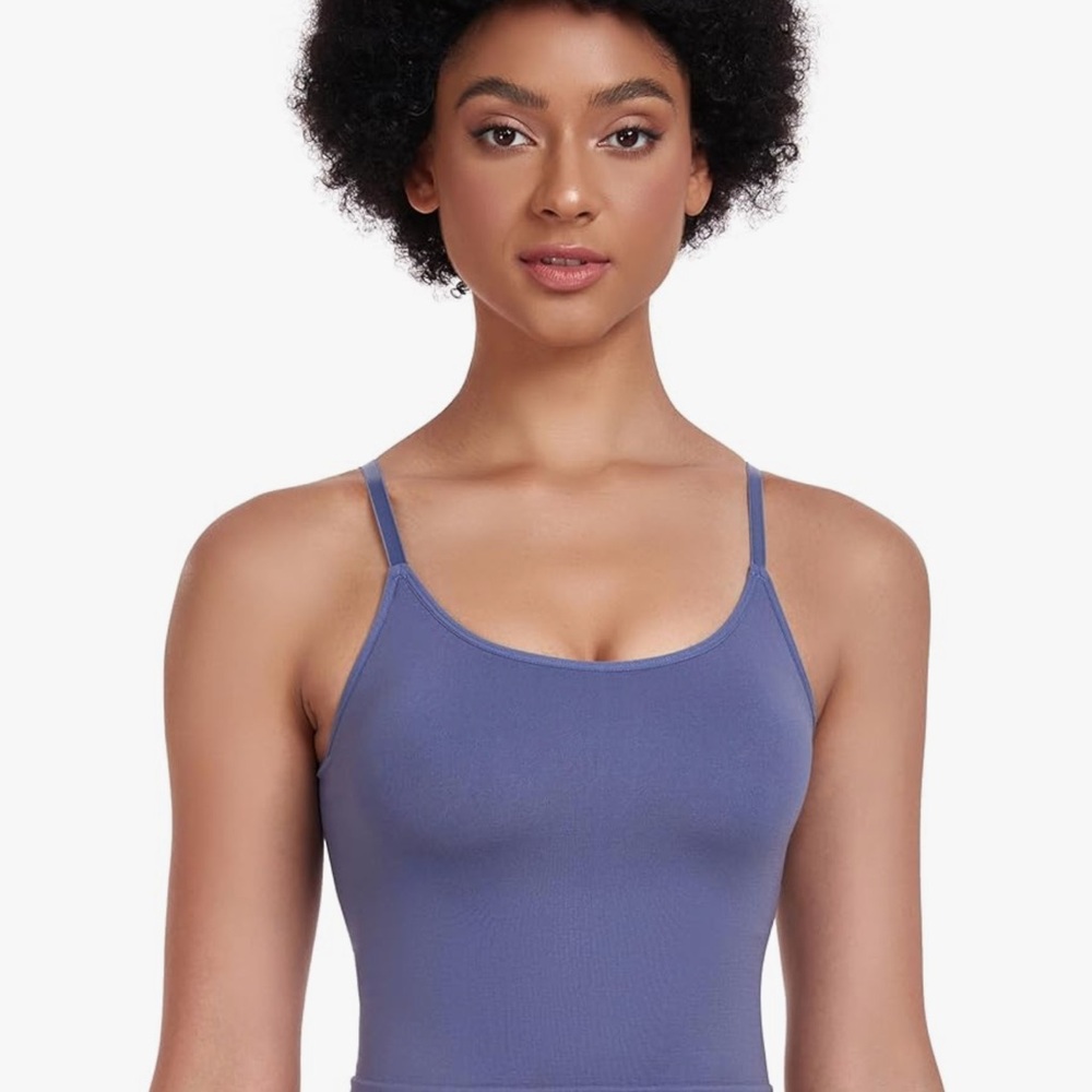 Blue Spaghetti Strap Tank Top